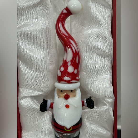 🎄Santa 🎅 Wine 🍷 Stopper Ceramic Painted - Picture 3 of 8